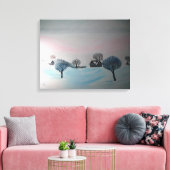 Swiss Opus 3 Winter Scene Village Blizzard Canvas Afdruk (Insitu (Woonkamer))