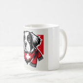 Swiss Saint Bernard Mug with Swiss Flag Scarf (Devant droit)