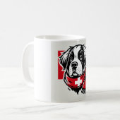 Swiss Saint Bernard Mug with Swiss Flag Scarf (Devant gauche)