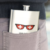 Swiss Shades aangepaste kolf Heupfles (Voorbeeld)