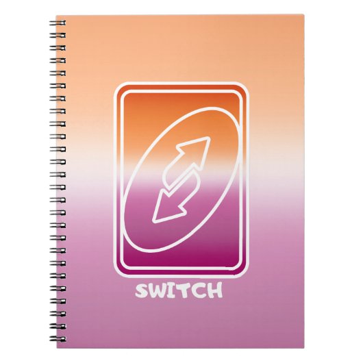 Switch Style Lesbian Flag Notitieboek (Voorkant)