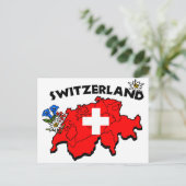 Switz Map Briefkaart (Staand voorkant)