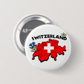 Switz Map Pin Ronde Button 5,7 Cm (Voorkant /achterkant)