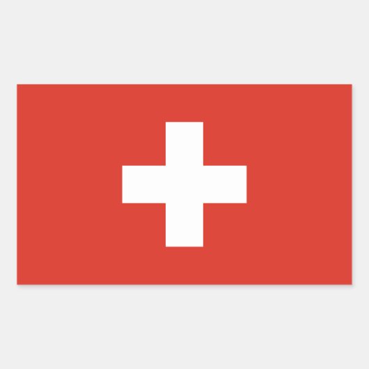 Switzerland Flag Rechthoekige Sticker (Voorkant)