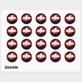 switzerland map and flag - sticker (Vel)