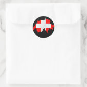 switzerland map and flag - sticker (Tas)