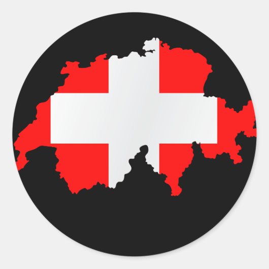 switzerland map and flag - sticker (Voorkant)