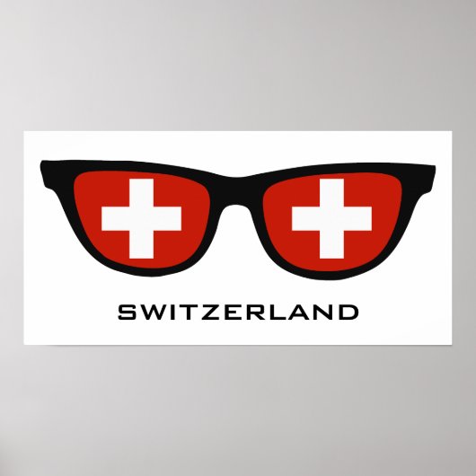 Switzerland Shades custom text & color poster (Devant)