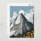 Switzerland Snow Capped Mountain Briefkaart (Voorkant / Achterkant)