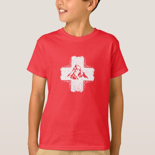 Switzerland T-Shirt - Swiss Flag Matterhorn (Devant)