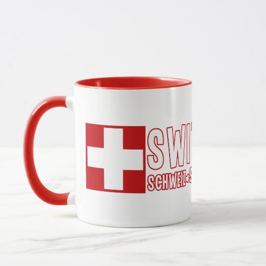 SWITZERLAND tasses - choisir style & couleur (Gauche)