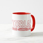 SWITZERLAND tasses - choisir style & couleur (Devant droit)