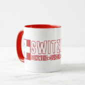 SWITZERLAND tasses - choisir style & couleur (Devant gauche)