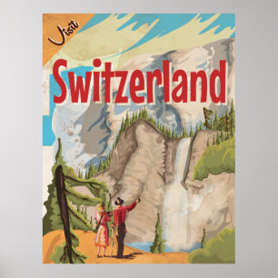 Switzerland Vintage Travel Poster