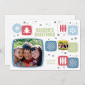 Swizzle Stick kerstfotokaart, speciaal ontwikkeld  Feestdagenkaart (Voorkant / Achterkant)