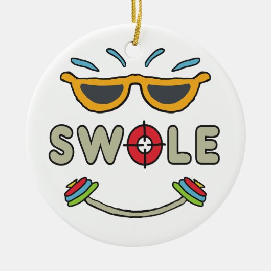 Swole Bodybuilding Keramisch Ornament (Voorkant)