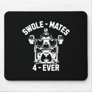 Swole-mates 4-ever Funny Gym Partner Lifting Muismat