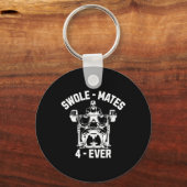 Swole-mates 4-ever Funny Gym Partner Lifting Sleutelhanger (Voorkant)