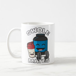 SWOLEMATES Funny Protein Bodybuilding Motivatie Koffiemok