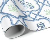 Swoon Staffordshire Dogs Trellis Slate and Green Cadeaupapier (Rol Hoek)