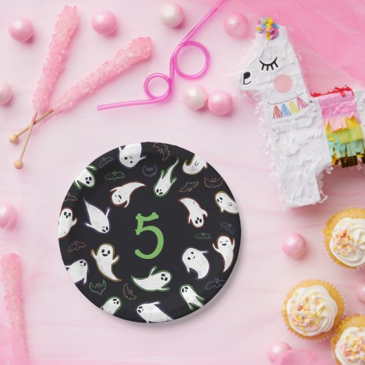 Swooping Ghosts & Bats Halloween Verjaardagsfeest Papieren Bordje (Feest)