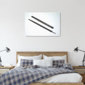 Sword and sheath uit La Tene, Zwitserland Canvas Afdruk (Insitu (Slaapkamer))