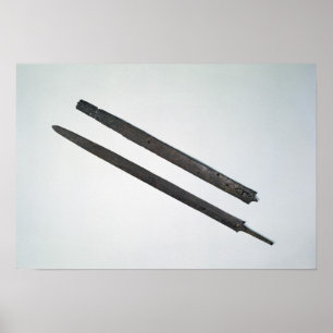 Sword and sheath uit La Tene, Zwitserland Poster
