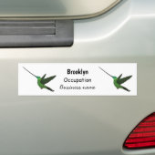 Sword-bulgvogel cartoon illustratie bumpersticker (Op auto)