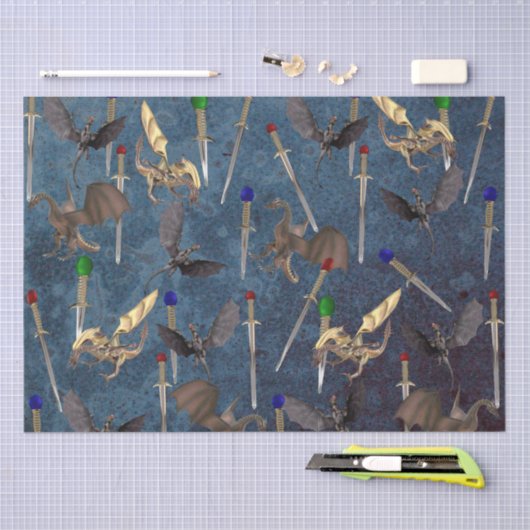 Sword en Dragon Tissuepapier (Craft)