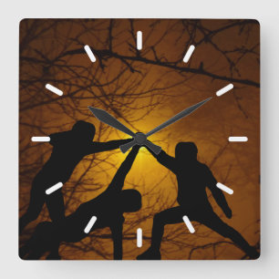 Sword Fighters Vierkante Klok