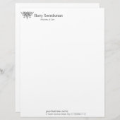 Sword of Justice (met Scales) Briefhoofd Sjabloon (Voorkant / Achterkant)