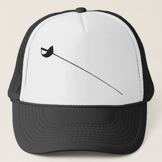 Sword omtrek Silhouette Trucker Pet (Voorkant)