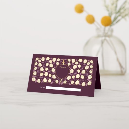 Sword & Shield Medieval Fantasy Monogram Weddensch (Voorkant)