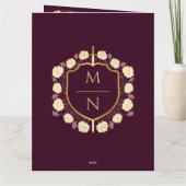 Sword & Shield Medieval Fantasy Monogram Weddensch Bedankkaart (Achterkant)