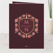 Sword & Shield Medieval Fantasy Monogram Weddensch Bedankkaart (Achterkant)
