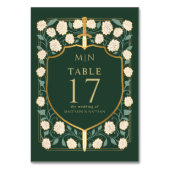 Sword & Shield Medieval Fantasy Monogram Weddensch Kaart (Achterkant)