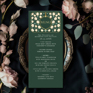 Sword & Shield Medieval Fantasy Monogram Weddensch Menu