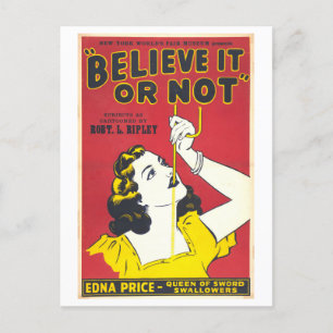  Sword Swallower Advertentie Briefkaart