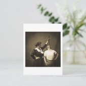 Sword Swallower en Wife  Sideshow Freaks Briefkaart (Staand voorkant)