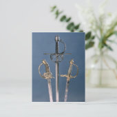 Sword van de infanterieofficier briefkaart (Staand voorkant)