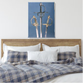 Sword van de infanterieofficier canvas afdruk (Insitu (Slaapkamer))