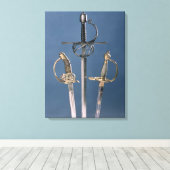 Sword van de infanterieofficier canvas afdruk (Insitu (Houten vloer))