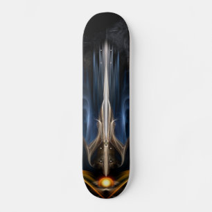 Sword van licht fractaal kunstdeksel skateboard