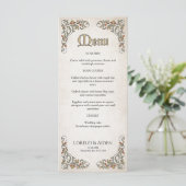 Swords Gamer Fantasy Wedding Menu (Staand voorkant)