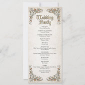 Swords Gamer Fantasy Wedding Programma (Achterkant)