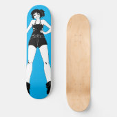 Swordswoman Anime Girl Skateboard Deck (Recto)