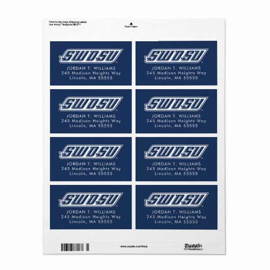 SWOSU AFSTUDEREN ETIKET (Full Sheet)
