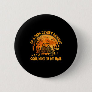 Sxs Utv Donkere Woestijnweg Koel Brein Halloween R Ronde Button 5,7 Cm