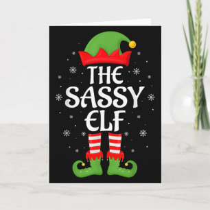 Sy Elf Kerstmis Familie Meisjes Vrouwen Elf Squad Kaart
