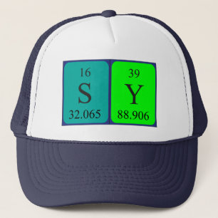 Sy nom de table périodique casquette 2
